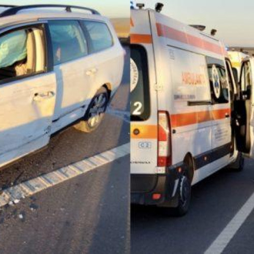 Accident grav la Stăuceni între un microbuz și un autoturism pe drumul național