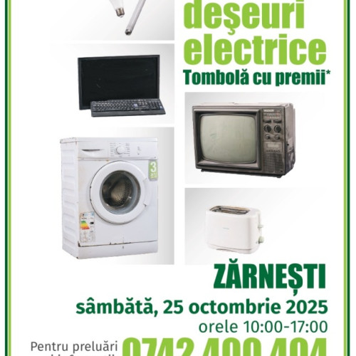 Zărneşti organizează campanie de colectare a deșeurilor electrice și electronice