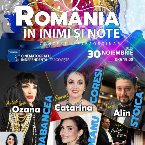 Concert extraordinar dedicat Zilei Naționale a României la Târgoviște