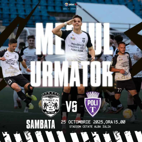 CSM Unirea Alba Iulia întâlnește Știința Poli Timișoara în etapa a 10-a a Ligii a 3-a