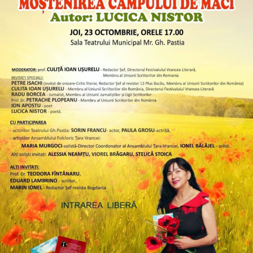 Lansare de carte la Biblioteca Județeană „Duiliu Zamfirescu” Vrancea