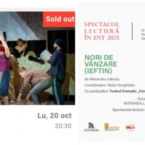 Teatrul Fani Tardini din Galaţi prezintă două spectacole la Festivalul Naţional de Teatru