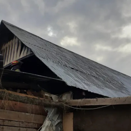 Incendiu puternic într-o gospodărie din Hășdate, pompierii au salvat animalele