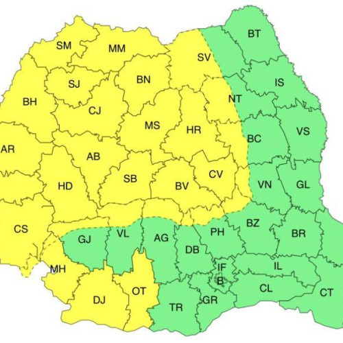 Cod galben de vânt puternic în zona montană din Dâmbovița pe 24 octombrie