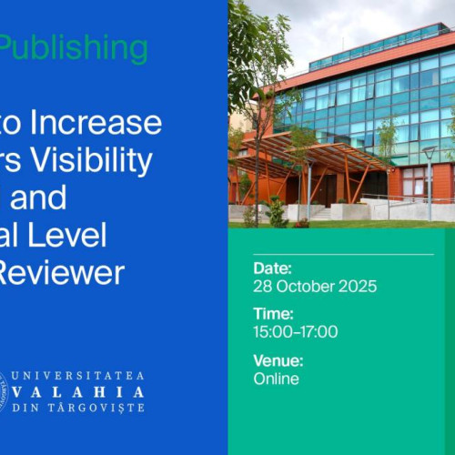Universitatea Valahia organizează atelier despre publicarea științifică și peer review