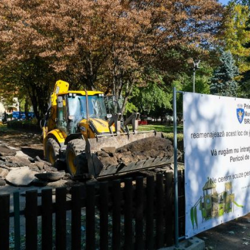 Parcul Nicolae Titulescu din Brașov, reamenajat cu noi locuri de joacă și spații verzi