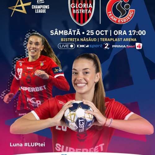 Gloria Bistrița joacă împotriva Esbjerg într-un meci dificil în Liga Campionilor