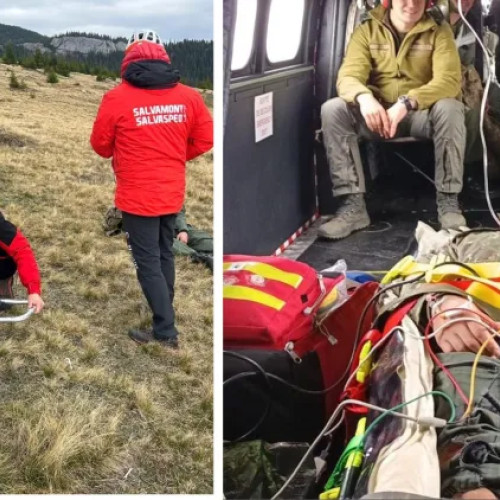 Exercițiu aeromedical impresionant desfășurat în zona montană Vlădeasa
