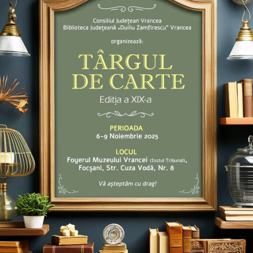 Târgul de Carte de la Focșani revine în noiembrie cu peste 19 ediții
