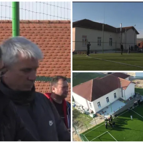 Ioan Ovidiu Sabău a inaugurat terenul de fotbal din satul natal Ploscoș