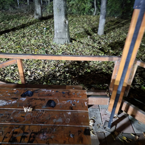 Vandalism în parcul orașului Bucecea din județul Botoșani