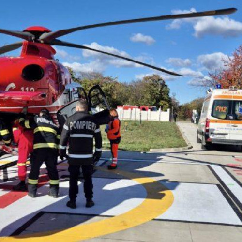 Elicopterul SMURD intervine de două ori în două ore pentru pacienți cu infarct în județ
