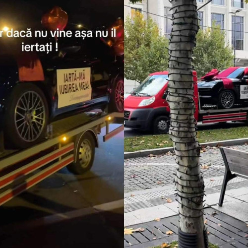 Un bărbat din Cluj-Napoca a cumpărat o mașină scumpă pentru iubita sa cu mesajul "Iartă-mă, iubirea mea"