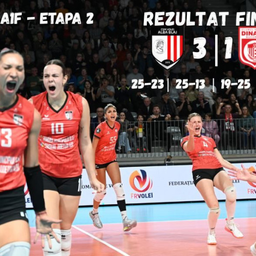 Volei Alba Blaj învinge Dinamo București cu scorul de 3-1 în Divizia A1
