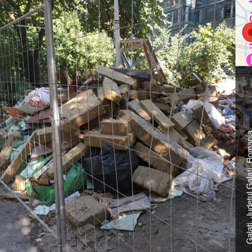 Amendă de 7.500 lei pentru șantierul de reabilitare din Galați din cauza gestionării necorespunzătoare a deșeurilor