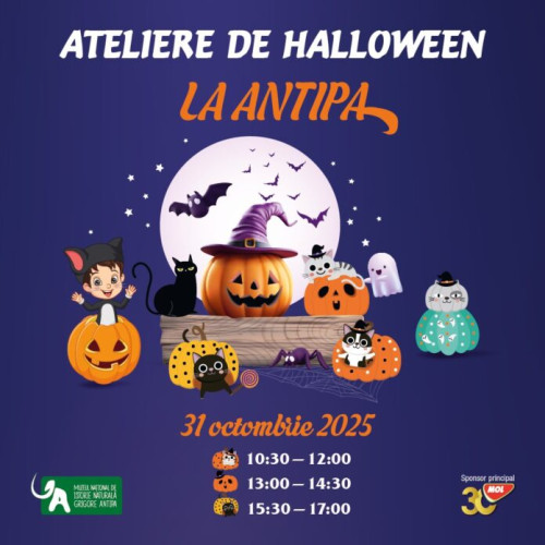 Ateliere de Halloween pentru copii la Muzeul Antipa pe 31 octombrie 2025