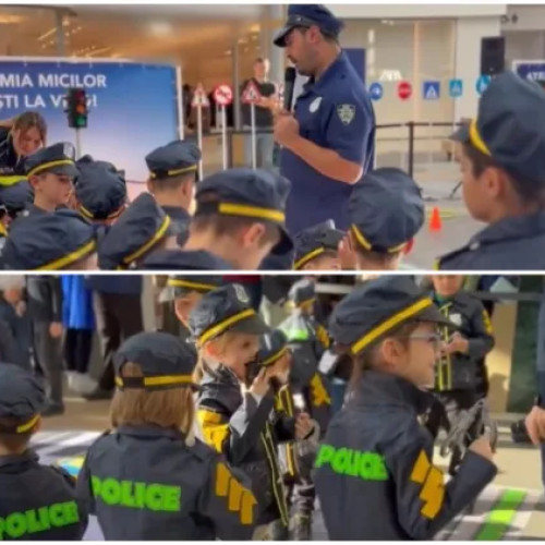 IPJ Cluj a organizat pentru copii atelierul „Academia Micilor Polițiști” la VIVO! Cluj-Napoca