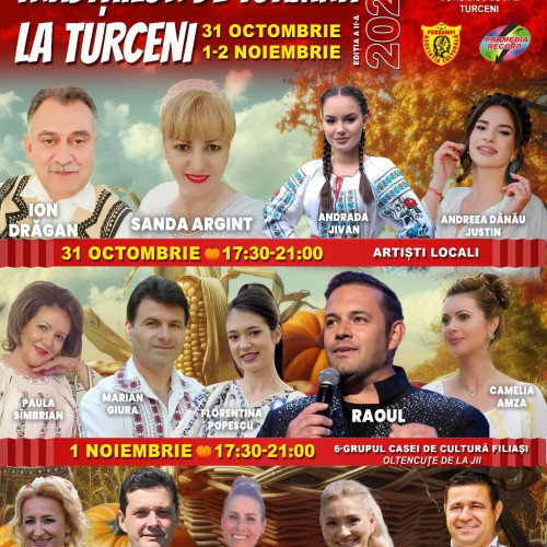 Turceni va găzdui Festivalul Roadelor și al Tradițiilor de Toamnă în noiembrie 2025