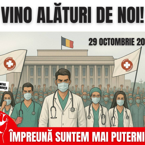 Protest la Guvern împotriva austerității și pentru creșterea salariului minim