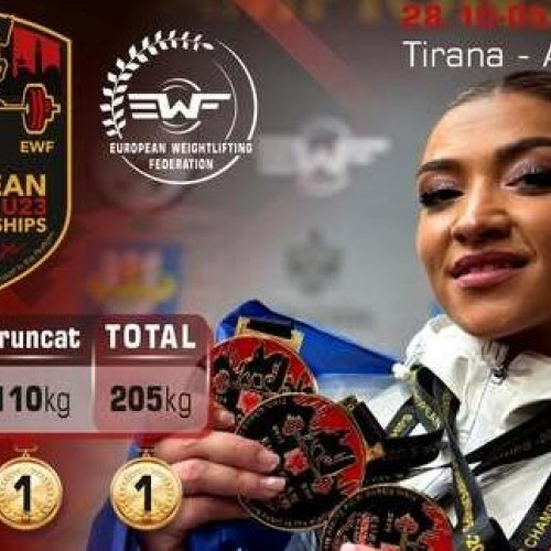 Mihaela Cambei, triplă campioană europeană de tineret la haltere
