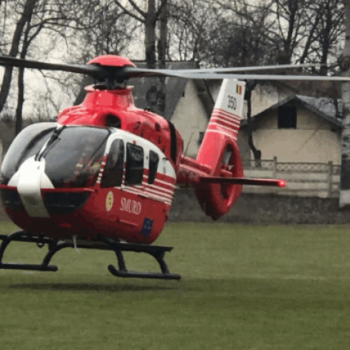 Bărbat cu infarct miocardic preluat cu elicopterul SMURD la Dorohoi