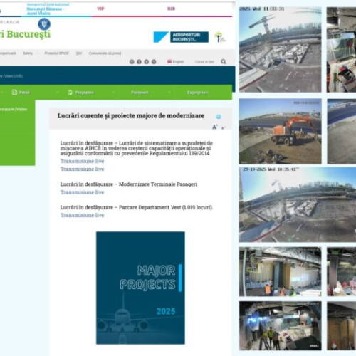 Imagini live non-stop de la șantierul de modernizare a aeroportului