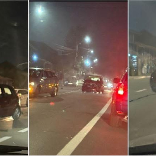 Coliziune între două autoturisme în centrul localității Vlădești, Vâlcea