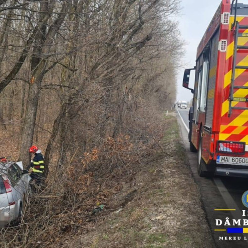 Accident rutier în Picior de Munte: Autoturism ieșit de pe șosea, dar fără victime!