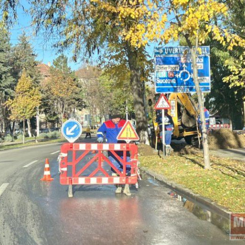 Avarie majoră la rețeaua de apă în apropierea Spitalului Județean din Botoșani