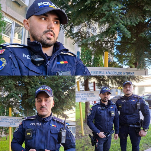 Doi polițiști din Târgu Jiu au salvat un bărbat căzut în râul Jiu