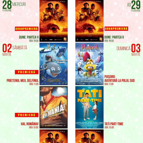 A fost publicată oferta proiecțiilor de filme la Cinema Independența din Târgoviște pentru săptămâna aceasta