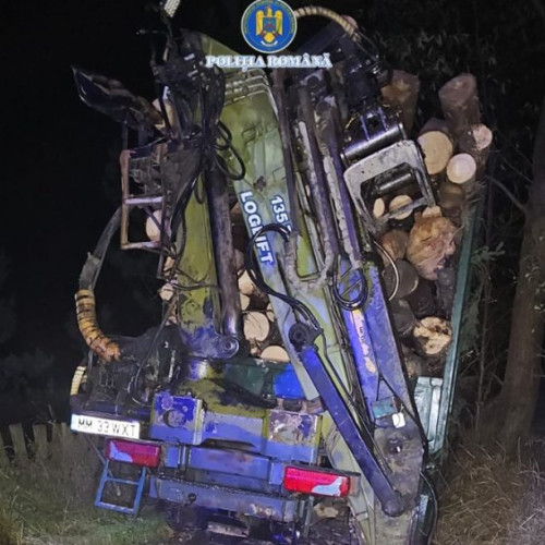 Autocamion cu lemne confiscat la Borșa pentru lipsa documentelor legale