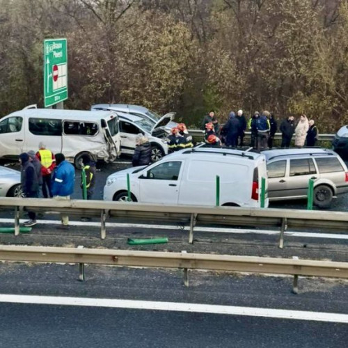 Accident pe autostrada A1 între două ansambluri și o autoutilitară