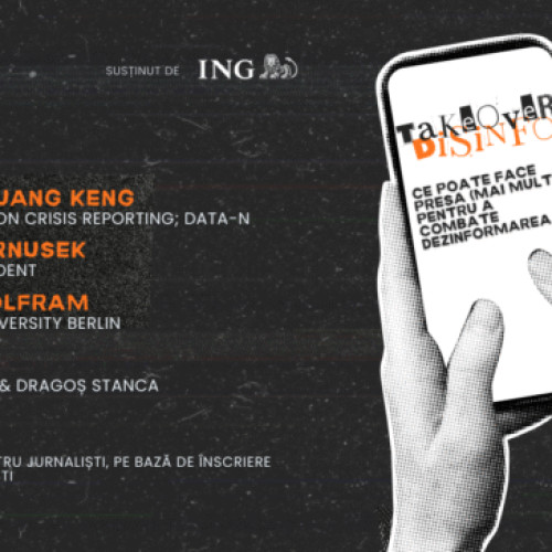 Takeover Disinfo, eveniment pentru jurnaliști pe tema combaterii dezinformării