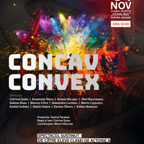 Concav-Convex, producție a Teatrului Tandem, selectată la Festivalul de Teatru de la Piatra-Neamț
