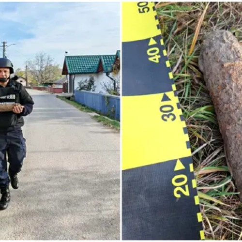 Bărbat din Botoșani găsește un proiectil exploziv în timp ce planta un copac