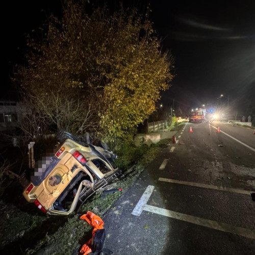 Accident rutier urmat de incendiu în Făurești: o persoană a decedat