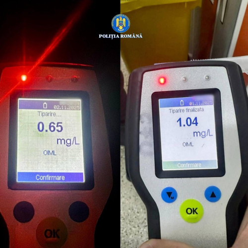 Doi șoferi din Dâmbovița depistați conducând sub influența alcoolului