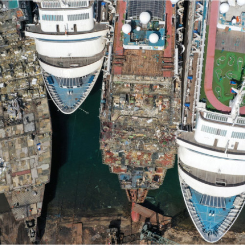 Cimitirul de nave Aliaga, ales pentru demolarea vaselor de croazieră vechi după pandemia de COVID-19