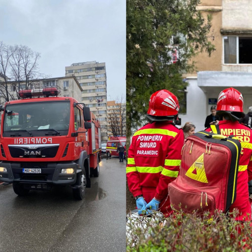 Pompierii au intervenit de urgență pentru a debloca ușa unui apartament din Târgu Jiu