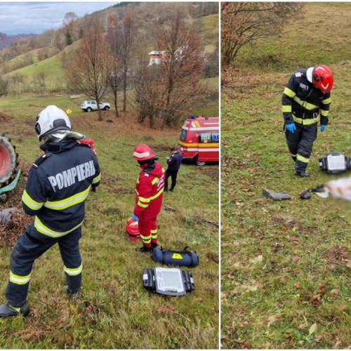 Bărbat de 69 de ani găsit decedat după răsturnarea tractorului în Săliștea de Sus