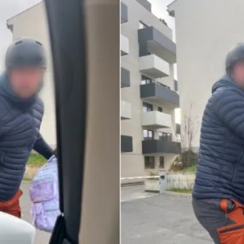 Incident tensionat în parcarea Lidl IRA din Cluj-Napoca cu un bărbat și un minor pe trotinetă