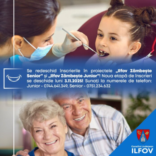 Ilfov redeschide înscrierile pentru tratamente stomatologice gratuite