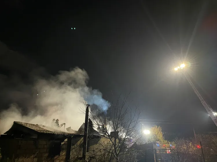 Incendiu la o gospodărie din Panticeu stins de pompierii clujeni