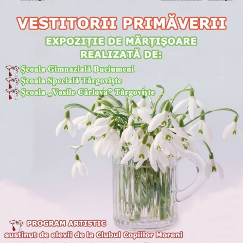 Expoziția de mărțișoare „VESTITORII PRIMĂVERII” va avea loc la Muzeul de Istorie din Târgoviște