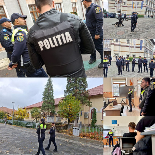 Polițiștii din Gorj au efectuat o acțiune la școli pentru siguranța elevilor