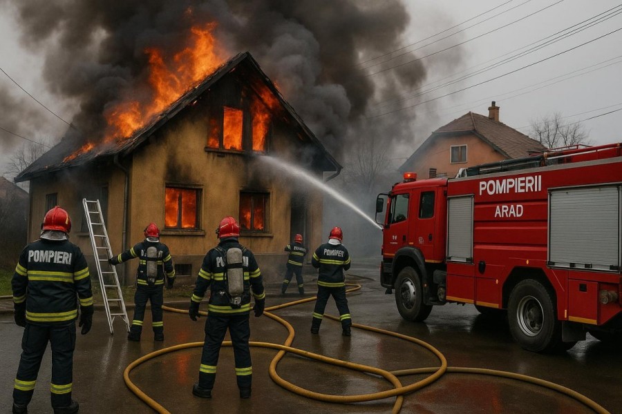 Pompierii arădeni au intervenit în 720 de situații de urgență în octombrie