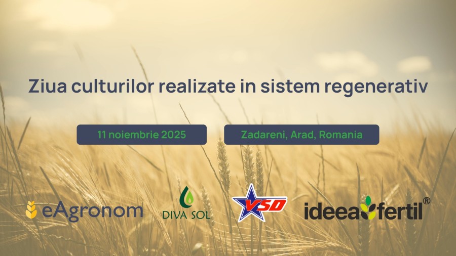 Fermierii români sunt invitați la Ziua culturilor regenerative eAgronom 2025 în Arad