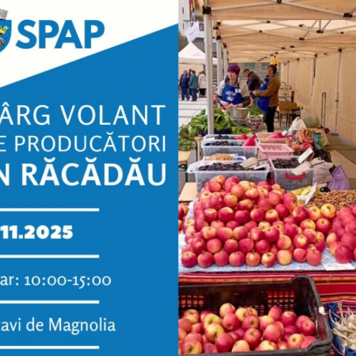 Târg volant de producători la Brașov, în cartierul Răcădău, sâmbătă 8 noiembrie