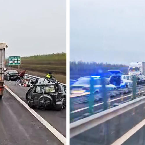 Accident cu trei mașini pe autostrada A2, traficul deviat temporar